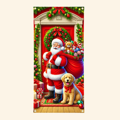 New Christmas Door Cover – Festive Holiday Party Decoration & Door Curtain