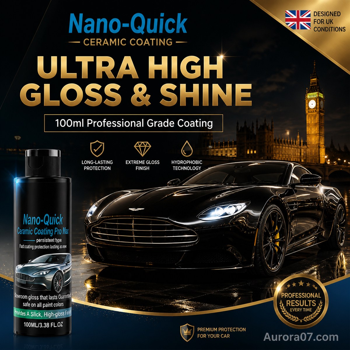 🚗 LIMITED‑TIME 50% OFF! 💥 High‑Gloss Nano Ceramic Spray – Hydrophobic, Long‑Lasting, Easy Application ✨