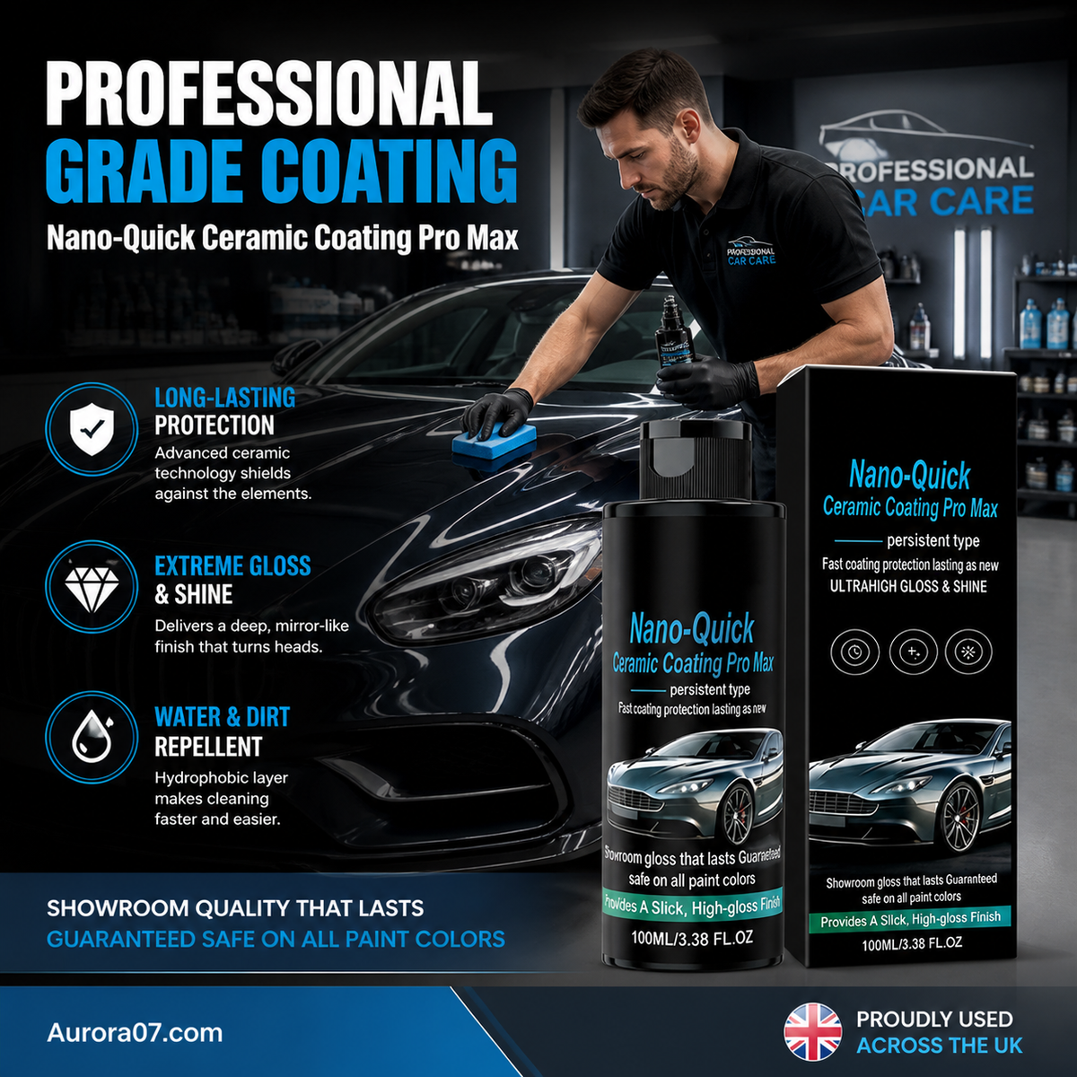 🚗 LIMITED‑TIME 50% OFF! 💥 High‑Gloss Nano Ceramic Spray – Hydrophobic, Long‑Lasting, Easy Application ✨