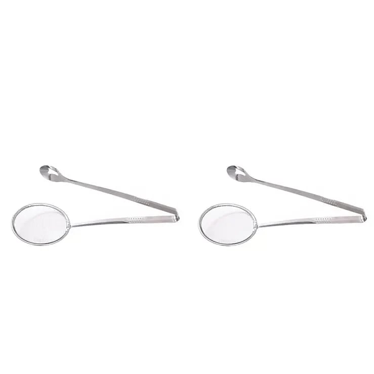 🔥2-in-1 Stainless Steel Strainer Tongs – Grab, Drain & Serve with One Tool