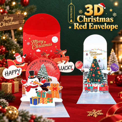🎁Handmade 3D Christmas Money Gift Card, Pop Up Holiday Card with Cash Envelope, Creative Christmas Greeting Card for Kids, Family & Loved Ones💵