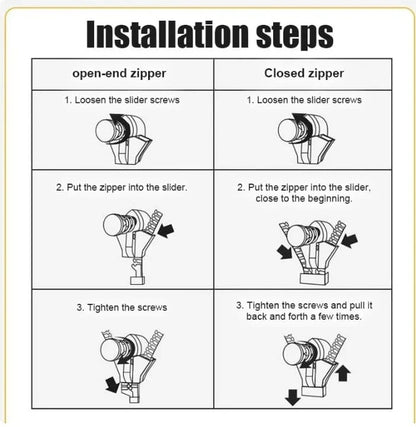 Easy Installation Zipper Repair Kit