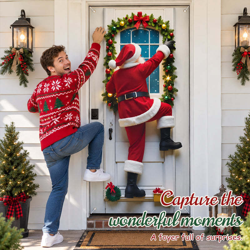 New Christmas Door Cover – Festive Holiday Party Decoration & Door Curtain