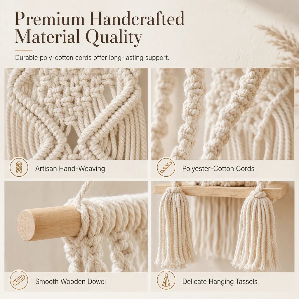 📢📢50% OFF !! ⏰Bohemian Handwoven Floating Shelf🌿