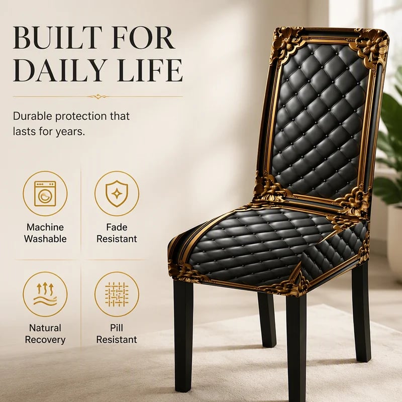 📢📢BUY 5 GET 5 FREE  !! ⏰ Washable Stretch Chair Cover – Snug fit, durable & easy‑clean ✨
