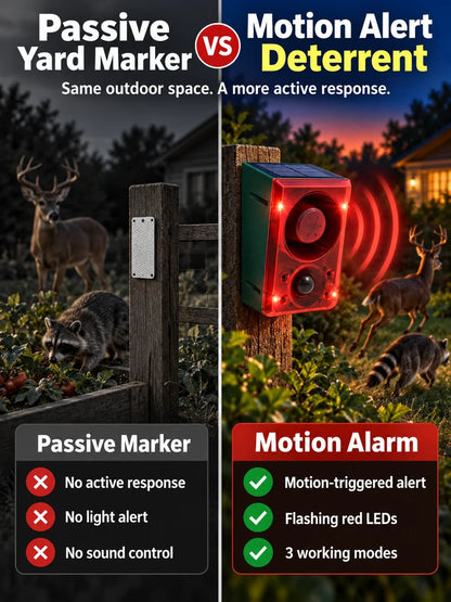 🚨 Solar-Powered Outdoor Motion Alarm – Remote-Controlled Farm & Garden Security Siren