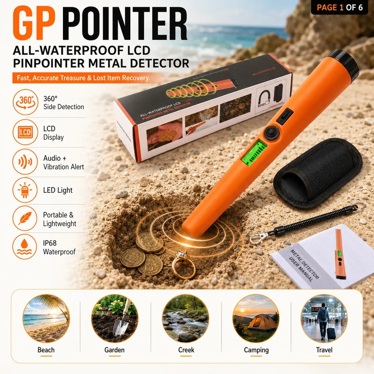 High Sensitivity Handheld Metal Detector